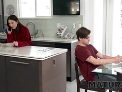 Fit for a Sexy Outfit - busty brunette mature Rayveness fucked by tailor