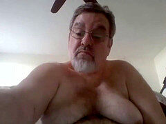 father strokes on web cam