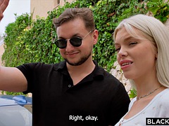 デカチン, 黒人, フェラチオ, 茶髪の, 黒人, 手コキする, 異人種間, アウトドア