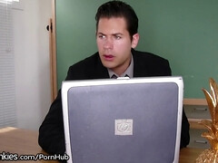 18 jaar, Pijpbeurt, Pompom meid, Stel, Pop, Harig, Hd, Lerarin