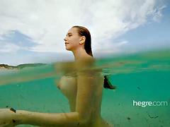 ビーチ, ダブル開発, Hd, 一人, 水中