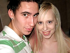 Sweetheart blonde with long-hair Teena fucked in the bathroom