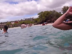 Enthousiasteling, Kont, Badpak, Flashing, Vriendin, Openbaar, Mager, Tieten likken