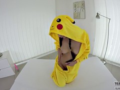 Hot pokemon babe Nicole Love solo VR porn movie