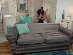 ブロンド, フェラチオ, お婆さん, 毛深い, 熟年