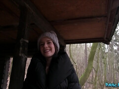 Leie, Tussi, Kehlenfick, Im freien, Pov, Öffentlich, Muschi