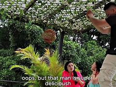 Amateur, Verga grande, Mamada, Latina, Al aire libre, Perforación, Trio, Tetas