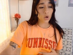 Amazing latina dildo masturbation