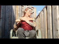 オナニー, アウトドア, シーメール, 一人