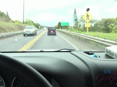 素人, ブロンド, フェラチオ, 露出狂, 彼女, オーガズム, ハメ撮り, 公共