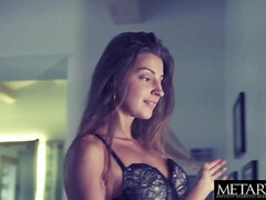 Brunette brune, Femelle, Léchez, Mamelons, Orgasme, Rasée, Maigrichonne, Mouillée