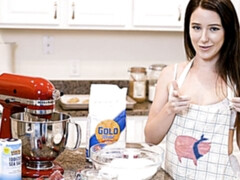 指いじり, 食べ物, キッチン, オナニー, 剃毛, ガリガリ, ティーン, オッパイの