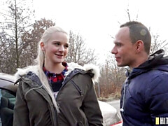 デカチン, デカパイ, ブロンド, フェラチオ, お金, アウトドア, ガリガリ, ティーン