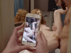 Redhead teen Abby Rains has sex with her stepbrother and gets a creampie