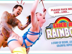 お尻, 緊縛, フェラチオ, 茶髪の, バック, なめる, タトゥー, オッパイの