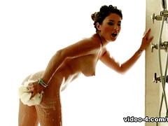 Schattig, Vrouw, Masturbatie, Natuurlijk, Tepels, Kut duiken, Alleen, Tieten likken