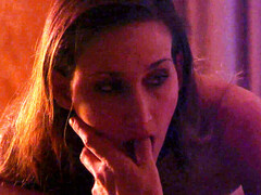 Young Mystica Jade gives a gentle blowjob