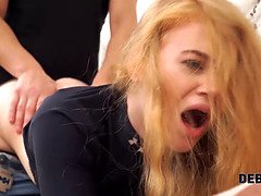 Blondine, Blasen, Braut, Hd, Geld, Strümpfe, Tätowierung, Ehefrau