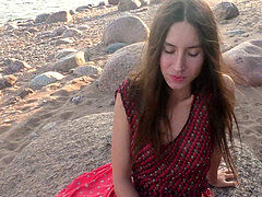 Playa, Mamada, Pequeña, Ruso, Flaco, Adolescente