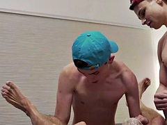 Schwul, Gruppe, Behaart, Reif, Tätowierung, Flotter dreier, Titten