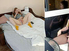 Couple, Masturbation, Mature, Orgasme, Réalité, Espionne, Adolescente, Jouets