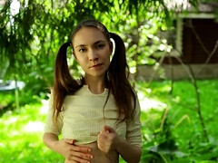 美人, 茶髪の, オナニー, オーガズム, ポルノスター, 一人, ティーン, オッパイの