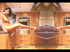 Vingeren, Latijnse vrouw, Masturbatie, Orgasme, Klein, Kut duiken, Kousen