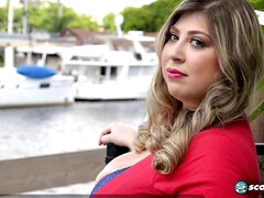 Grosser arsch, Blondine, Pummelig, Frau, Masturbation, Natürlich, Im freien, Solo