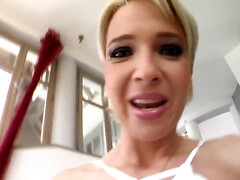 Blondine, Blasen, Kehlenfick, Doppelpenetration, Hd, Milf, Orgasmus, Schlucken