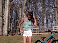 Arsch, Schönheit, Frau, Hd, Nippel, Im freien, Solo, Spielzeuge