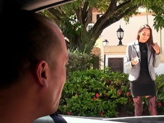 美女, デカチン, 茶髪の, 車, バック, Hd, 自然山雀, 馬乗り