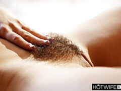 Спальня, Минет, Брюнетки, Волосатые, Натуральные сиськи, Молоденькие, Сиськи, Жена