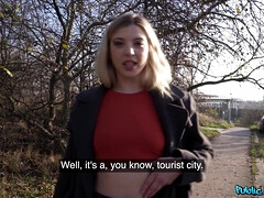 Enthousiasteling, Kont, Blond, Pijpbeurt, Italiaans, Buiten, Gezichtspunt, Tieten likken