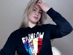 Enthousiasteling, Kont, Mooi, Blond, Diep in de keel, Lul, Tepels, Orgasme