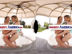 American MILF Rachael Cavalli lets you fuck her after shower POV VR