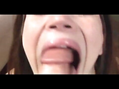Grosser schwanz, Braunhaarige, Spermaladung, Würgen, Masturbation, Pov, Realität, Ablutschen