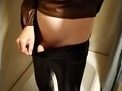 Grosser schwanz, Britisch, Crossdresser, Spassig, Latex, Dusche, Schlampe, Solo