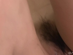 18, アジア人, 茶髪の, イく瞬間, 顔射