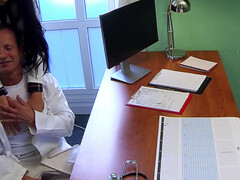 Médico, Penetracion con dedos, Enfermera, Oficina, Bragas, Coño, Uniforme, Mojado