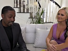 ぽっちゃり, デカチン, フェラチオ, エロ熟女, ハードコア, 異人種間, 淫乱熟女, オッパイの