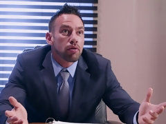 デカパイ, フェラチオ, 茶髪の, イく瞬間, ハードコア, お金, オフィス, 穴開きパンティ