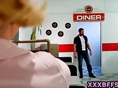Blond, Pijpbeurt, Hondjeshouding, Hd, Hakken, Uniformpje