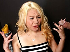 Grosser arsch, Grosser schwanz, Blondine, Blasen, Schwanzloch, Handjob, Lecken, Masturbation