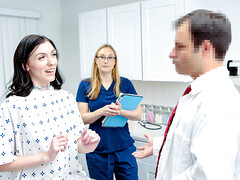 Cunnilingus, Mamada, Médico, Ginecologo, Afeitado, Adolescente, Tetas, Uniforme