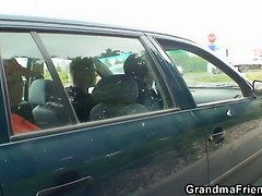 Abuelita, Grupo, Madres para coger, Al aire libre, Público, Realidad, Trio