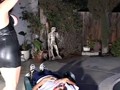 舐める尻, ぽっちゃり, デカパイ, 足, フェムドム, 足フェチ, ゴム, なめる