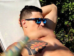 Amerikanisch, In den arsch, Blasen, Paar, Schwul