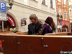 デカチン, お婆さん, 熟年, 現実, 赤毛, 馬乗り, ストッキング