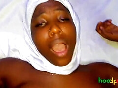 Africain, Gros cul, Tir de sperme, Queue, Noir ébène, Chatte, Suçant, Nénés