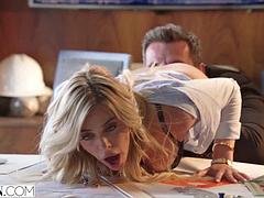 VIXEN Seductive Allie has passionate affair with her boss